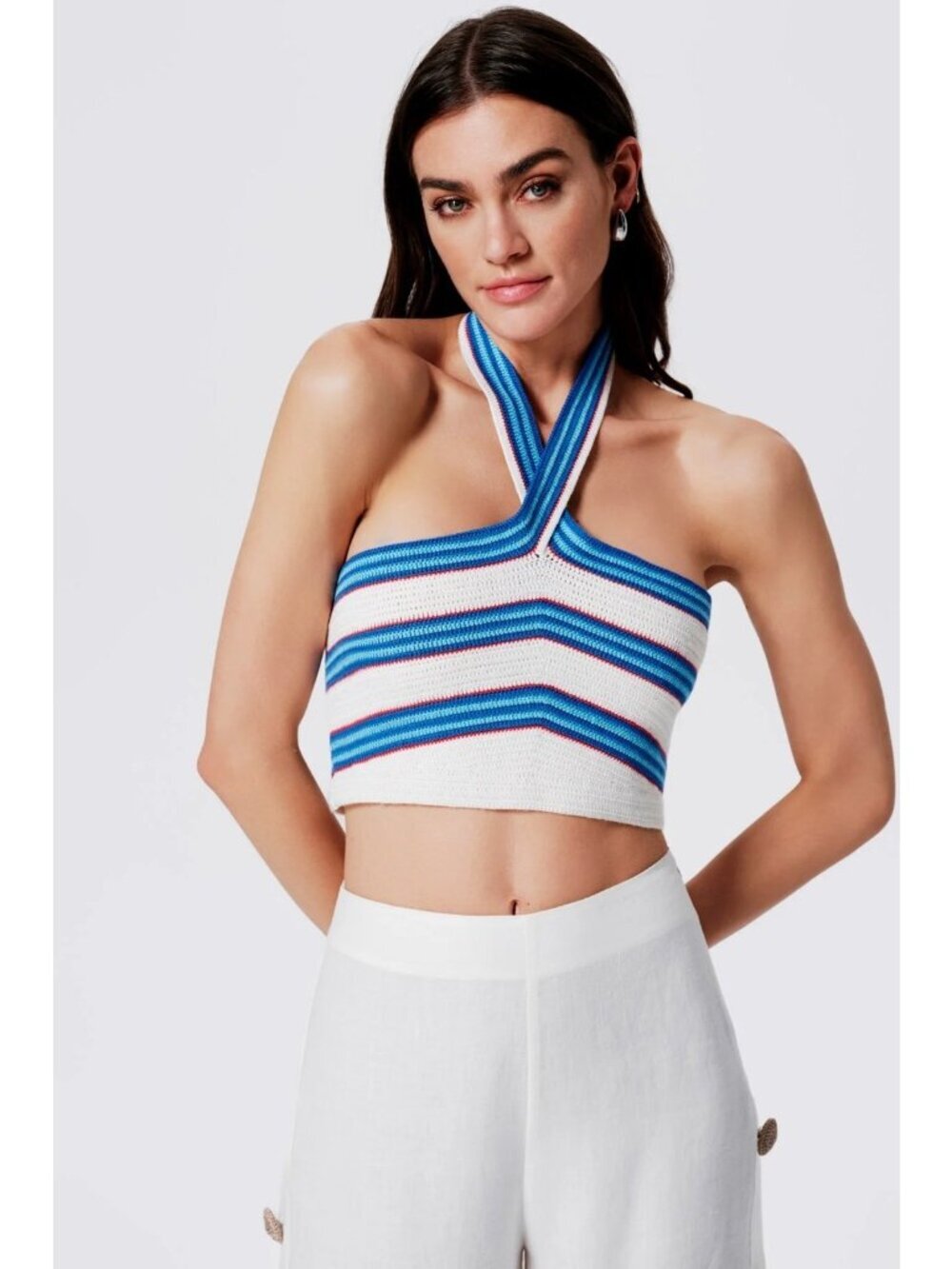 My Beachy Side x Emily in Paris Agnes Hand-Crochet Halter Top